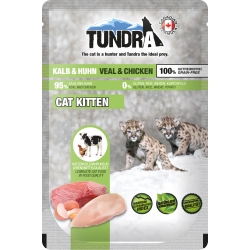 TUNDRA Kitten z cielęciną i kurczakiem, dla kociąt - saszetka 85 g